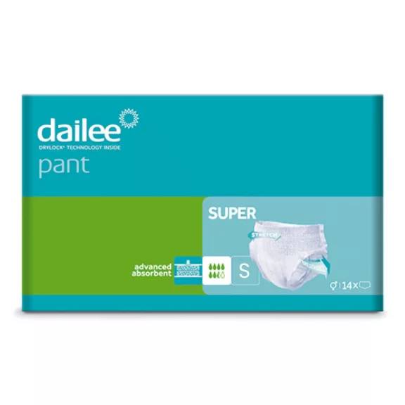 Dailee Pant Super S - inkontinencia pelenkanadrág 2110 ml (14 db) Dailee Pant Super S - inkontinencia pelenkanadrág 2110 ml (14 db)