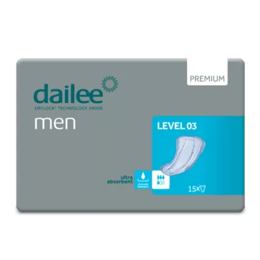   Dailee Men Premium Level 3 - férfi inkontinencia betét 738 ml (15 db)