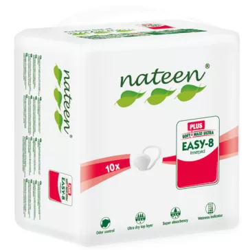 A 10 darabos kiszerelésben kapható NATEEN Easy 8 Plus Inkontinencia betét magas nedvszívóképess