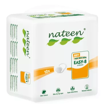 A 10 darabos kiszerelésben kapható NATEEN Easy 8 Soft Inkontinencia betét magas nedvszívóképess