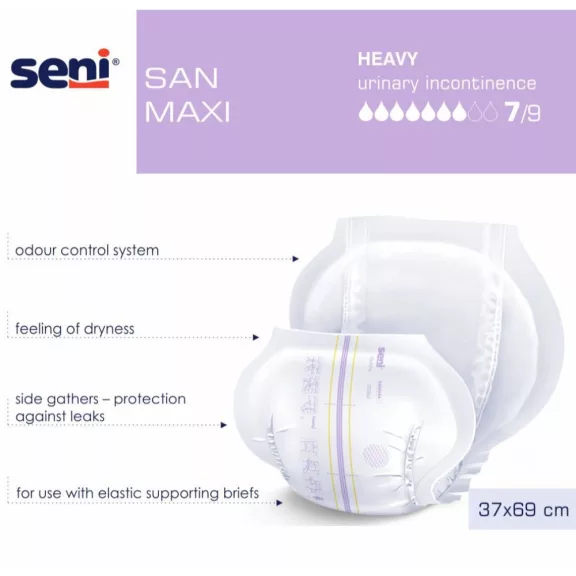 Seni SAN Maxi - inkontinencia betét 2200 ml (30 db) Seni SAN Maxi - inkontinencia betét 2200 ml (30 db)