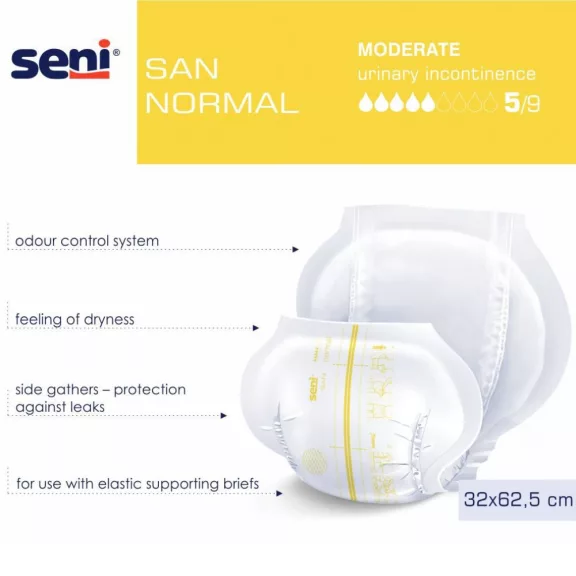 Seni SAN Normal - inkontinencia betét 1129 ml (30 db) Seni SAN Normal - inkontinencia betét 1129 ml (30 db)