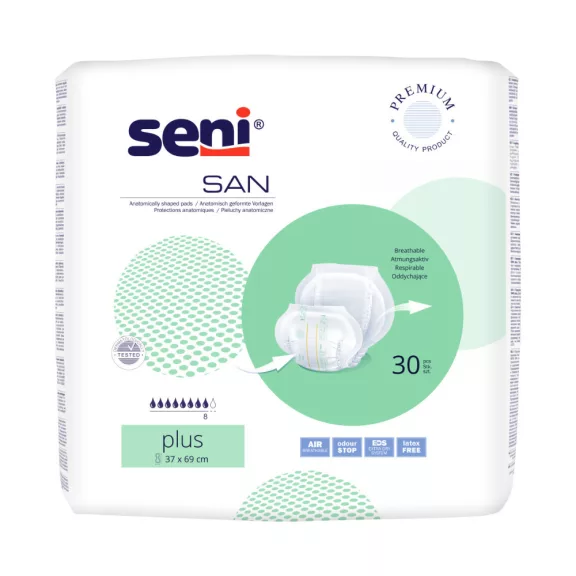 Seni SAN Plus - inkontinencia betét 2800 ml (30 db) Seni SAN Plus - inkontinencia betét 2800 ml (30 db)