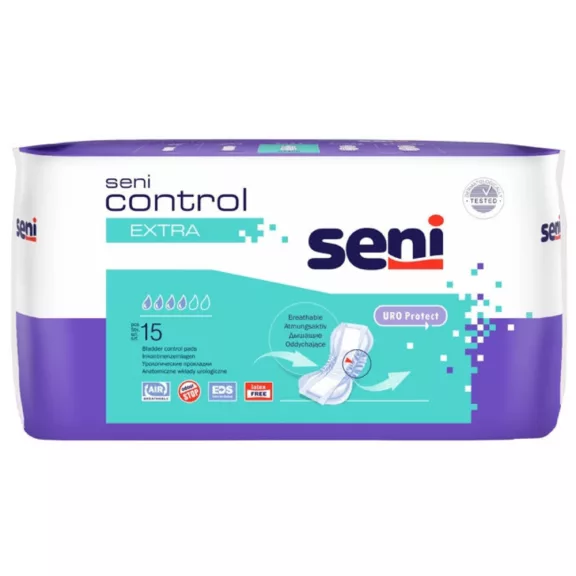 Seni Control Extra - inkontinencia betét 524 ml (15 db) Seni Control Extra - inkontinencia betét 524 ml (15 db)