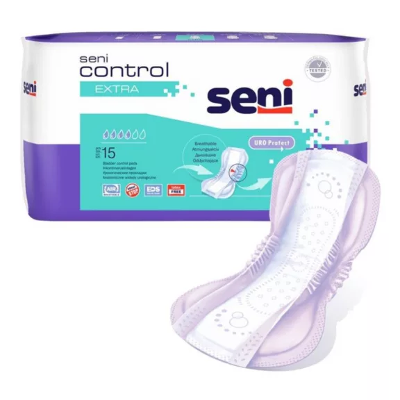 Seni Control Extra - inkontinencia betét 524 ml (15 db) Seni Control Extra - inkontinencia betét 524 ml (15 db)