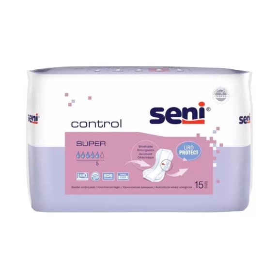 Seni Control Super - inkontinencia betét 910 ml (15 db) Seni Control Super - inkontinencia betét 910 ml (15 db)