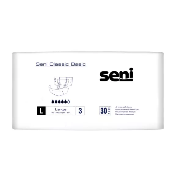 Seni Classic Basic L - felnőtt nadrágpelenka 2000 ml (30 db) Seni Classic Basic L - felnőtt nadrágpelenka 2000 ml (30 db)