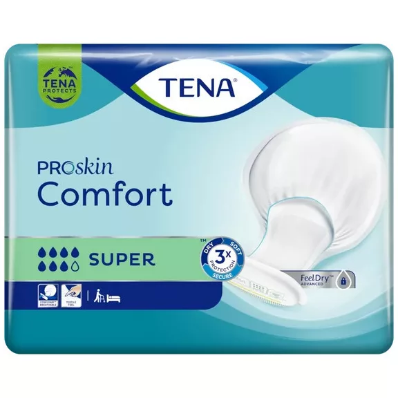 A TENA Comfort Super egy kényelmes kialakítású inkontinenciabetét olyan vásárlók számára, akik A TENA Comfort Super egy kényelmes kialakítású inkontinenciabetét olyan vásárlók számára, akik