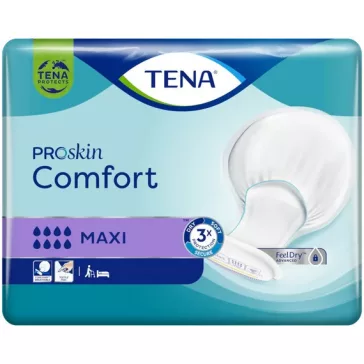 Az igazán kényelmes kialakítású TENA Comfort Original Maxi inkontinenciabetét formája és nedvsz