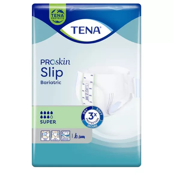 Az XXXL-es, 8 darabos kiszerelésű TENA Slip Super inkontinencia-nadrágpelenka kibontás után is Az XXXL-es, 8 darabos kiszerelésű TENA Slip Super inkontinencia-nadrágpelenka kibontás után is
