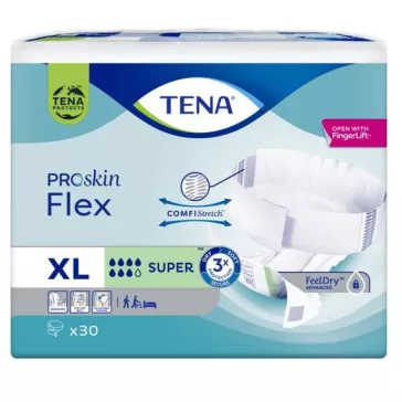 Az XL méretű, 30 darabos TENA Flex Super fenőttpelenka csomaggal jutányos áron juthat hozzá a m