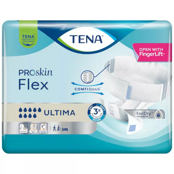 Az L méretű TENA ProSkin Flex Ultima L egy csúcskategóriás, magas minőségű öves pelenkanadrág k Az L méretű TENA ProSkin Flex Ultima L egy csúcskategóriás, magas minőségű öves pelenkanadrág k