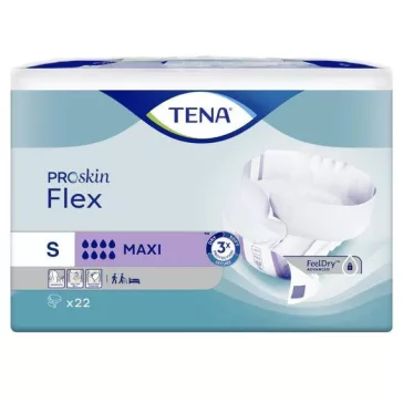 Az S méretű, saját övvel ellátott, rendkívül nagy nedvszívó képességű TENA Flex Maxi felnőttpel