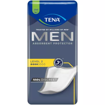 A TENA Men Level 2 nedvszívó magja és a hatékonyabb, biztonságos nedvszívó zóna hatékonyan véd 