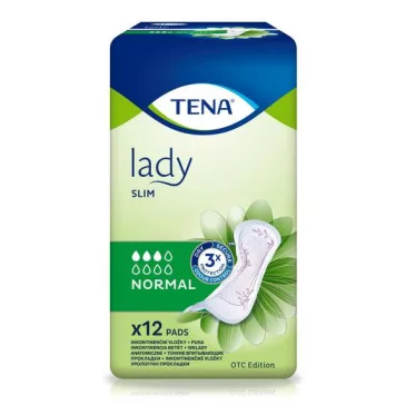 A 12 darabos kiszerelésben kapható TENA Lady Slim Normal inkontinenciabetét szivárgás, a kellem