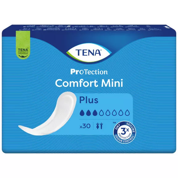 A 30 db-os kiszerelésben kapható TENA Comfort Mini Plus inkontinenciabetét enyhe és középsúlyos A 30 db-os kiszerelésben kapható TENA Comfort Mini Plus inkontinenciabetét enyhe és középsúlyos