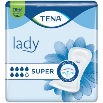 A 30 db kiszerelésben kapható, 43 centiméter hosszú TENA Lady Super betét maximális kényelmet b
