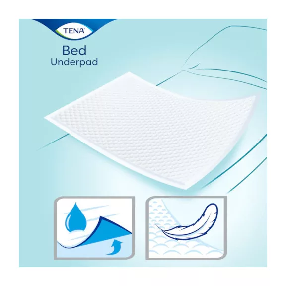 A 26 darabos kiszerelésben kapható, 60x90 centiméteres Tena Bed Super ágyvédő felnőttkori inkon A 26 darabos kiszerelésben kapható, 60x90 centiméteres Tena Bed Super ágyvédő felnőttkori inkon