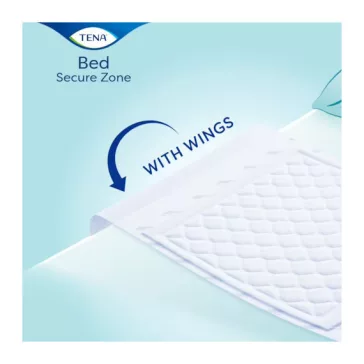 A 20 darabos kiszerelésben kapható TENA Bed Wing Plus 180x80 centiméter nagyságú antidecubitus 