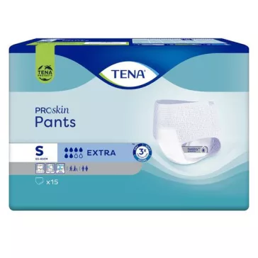 Az S méretű TENA ProSkin Pants Extra nedvességcsökkentő technológiával rendelkezik a száraz érz