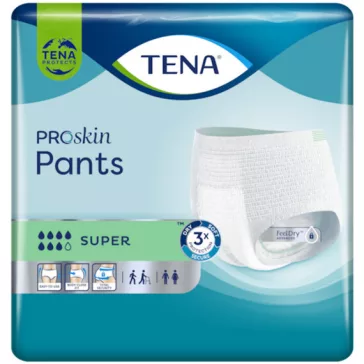 A tizenkét darabos kiszerelésben kapható, S-es TENA Pants Super pelenkanadrág hamar magába zárj