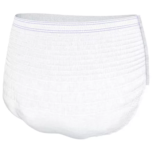 Az L-es TENA Pants Night Super pelenkanadrág testhezálló, igazán kényelmes és puha anyagból kés