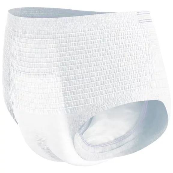 Az L-es TENA Pants Night Super pelenkanadrág testhezálló, igazán kényelmes és puha anyagból kés